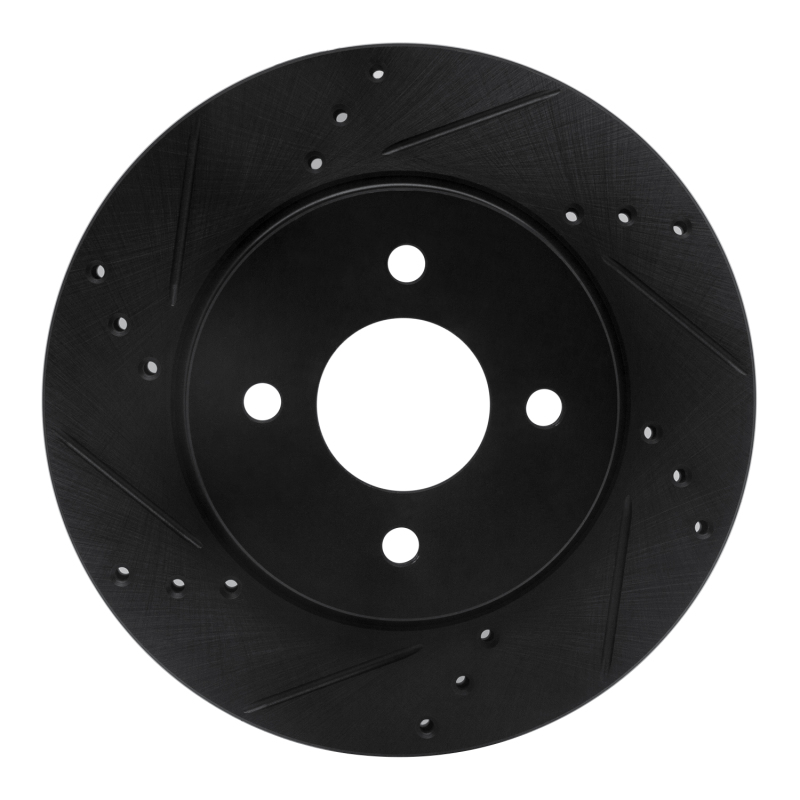 Nissan Note Brake Rotor (1) - Front Left - R1 Concepts - Drilled & Slotted - Black - `11-`25 Nissan Note Brake Rotor (1) - Front Left - R1 Concepts - Drilled & Slotted - Black - `11-`25